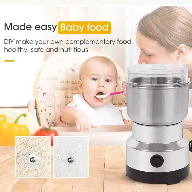 NEW Mini Electric Grinder Household 300ml Ultrafine Baby Food Pulverizer Coffee Grinder Spice Pepper Grinder Grain Mill 4 Blades