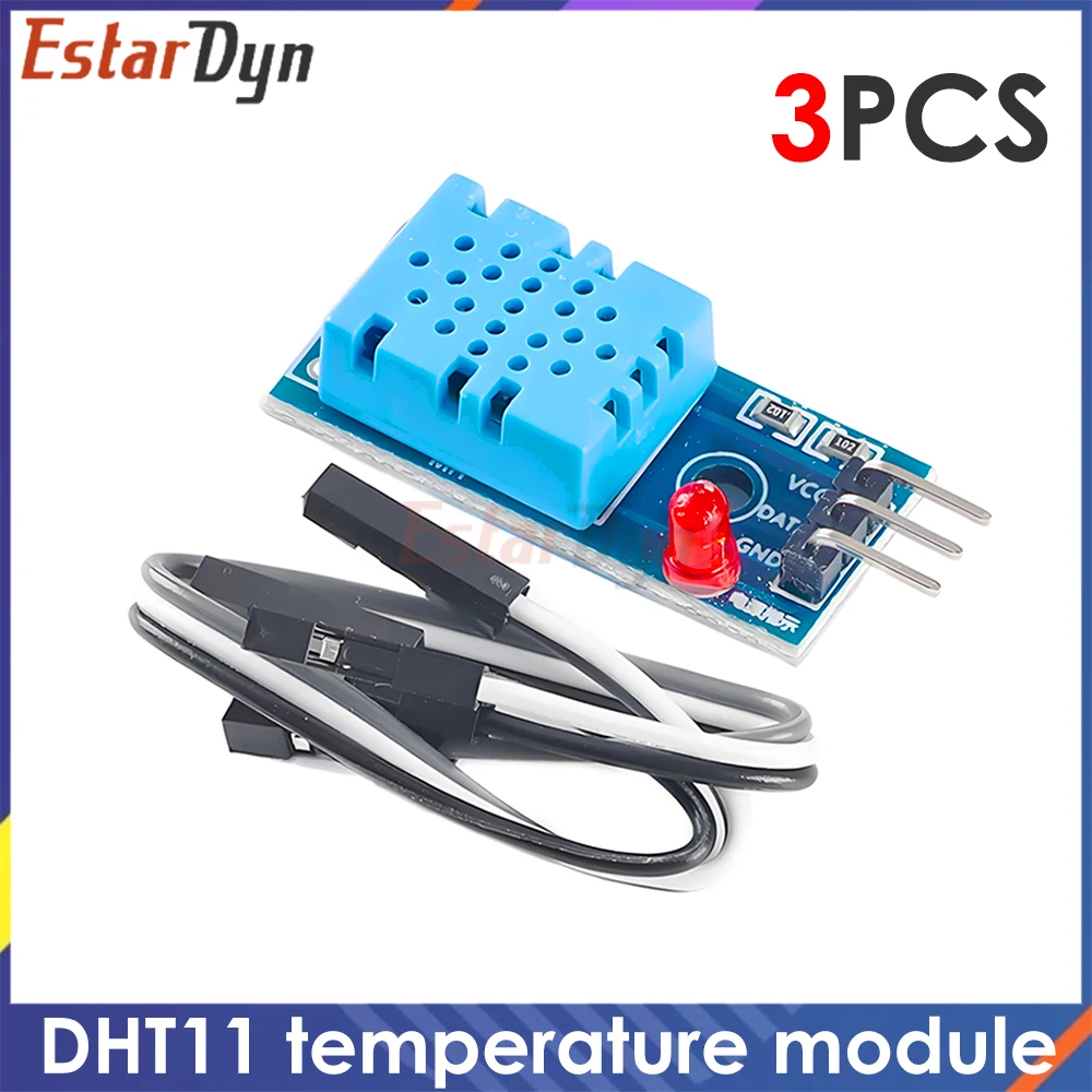 3PCS DHT11 Temperature Humidity Sensor Module Digital for ESP32 ESP8266 Raspberry Pi DIY