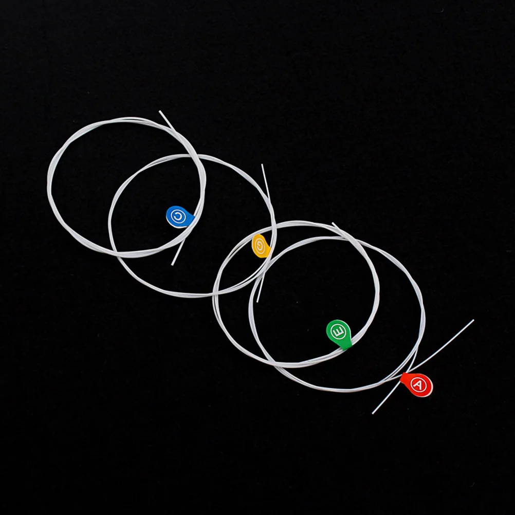 

4pcs Ukulele Strings A/E/C Nylon High Grade Durable Sweet Timbre Bright Tone Reduced Noise Perfect Chord Construction Guitar
