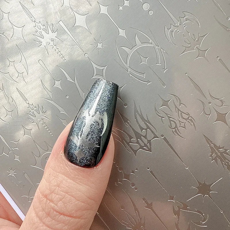 NAIL ART STAMPING PLATES COOL LINES TEMPLATES