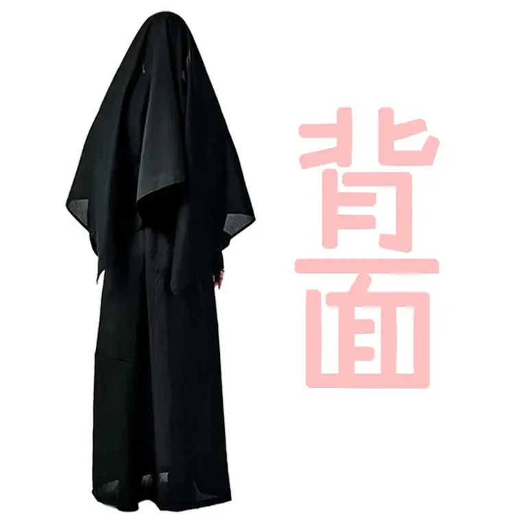 Halloween Nun Cosplay Costume Traditional Adult Valak Black Religious Robe Suit Halloween Party Demon Nun Performance Clothes