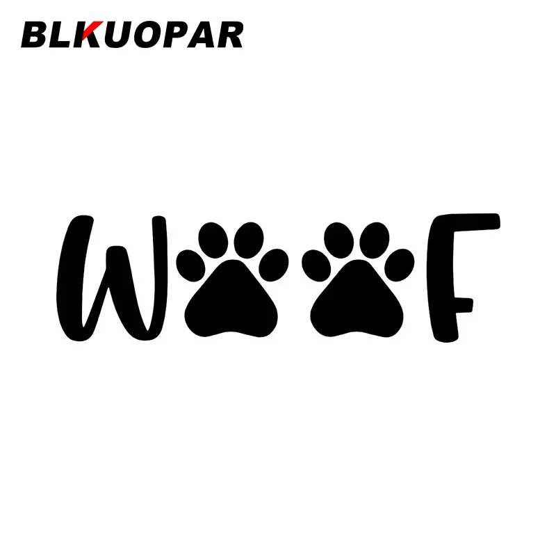 

BLKUOPAR Woof Dog Car Sticker Scratch-proof Creative Decals Waterproof Original Sunscreen Die Cut Motorcycle Car Accessories