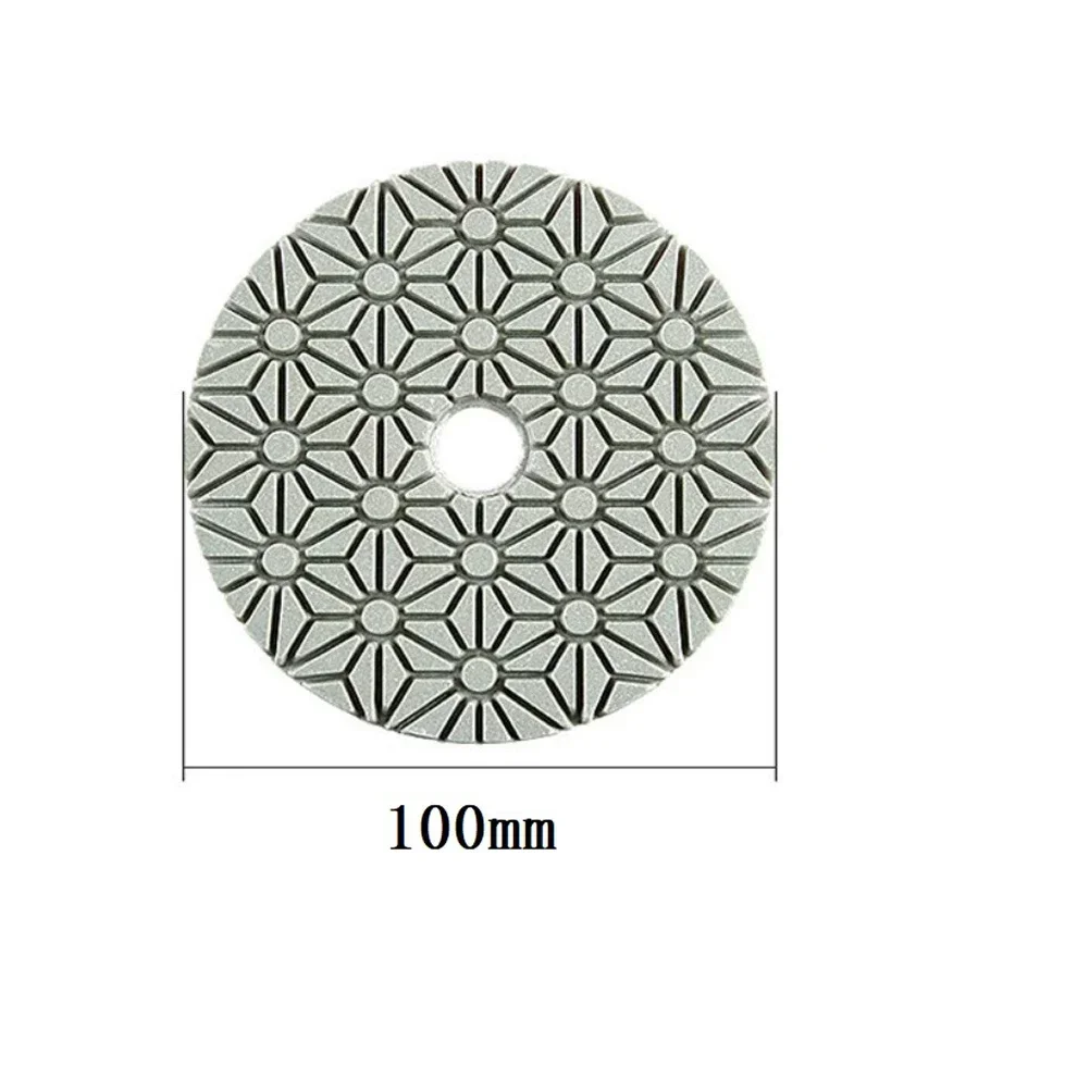 Imagem -06 - Polegada 100 mm Almofadas de Polimento Diamante Seco Molhado Passo Disco Lixa para Granito Pedra Mármore Moagem Ferramenta Abrasiva 1pc