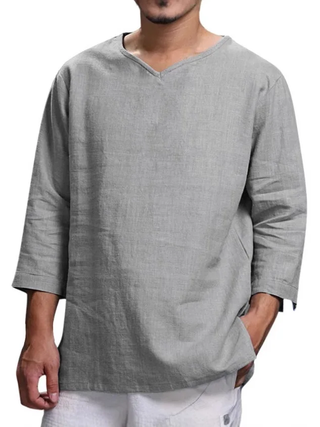 

Men's Hooded Long Sleeve Sweater Shirt Casual Standard Fit Youth Fashion Chinese Brandless Shirt