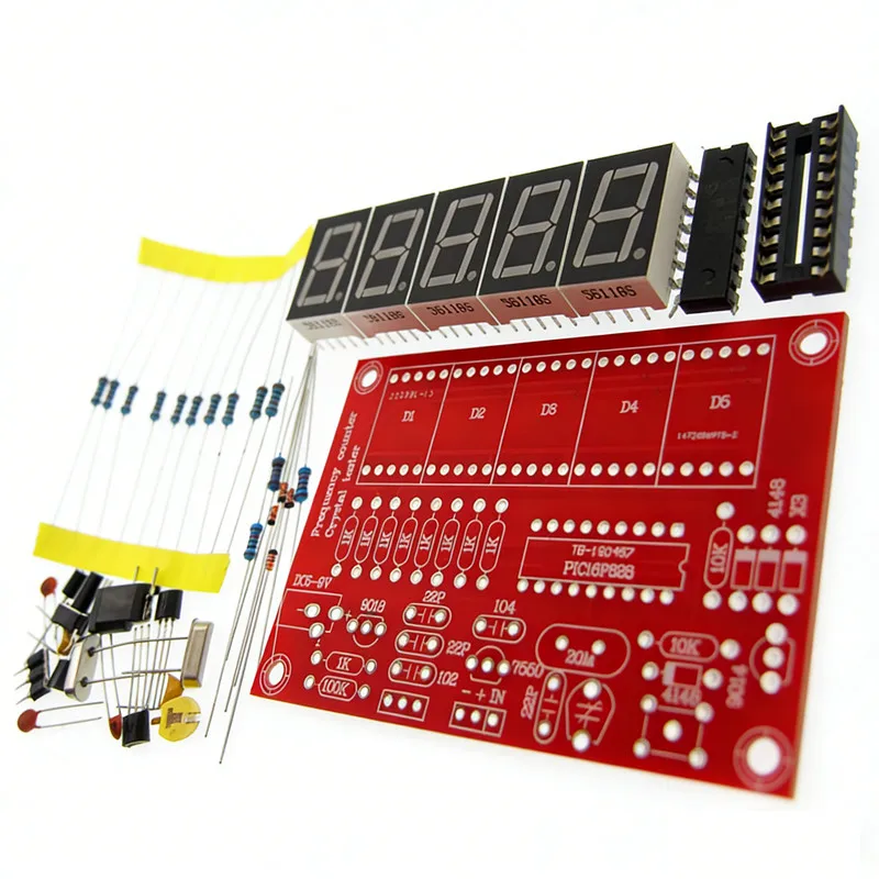 1lot DIY Kits RF 1Hz-50MHz Crystal Oscillator Frequency Counter Meter Digital LED tester meter