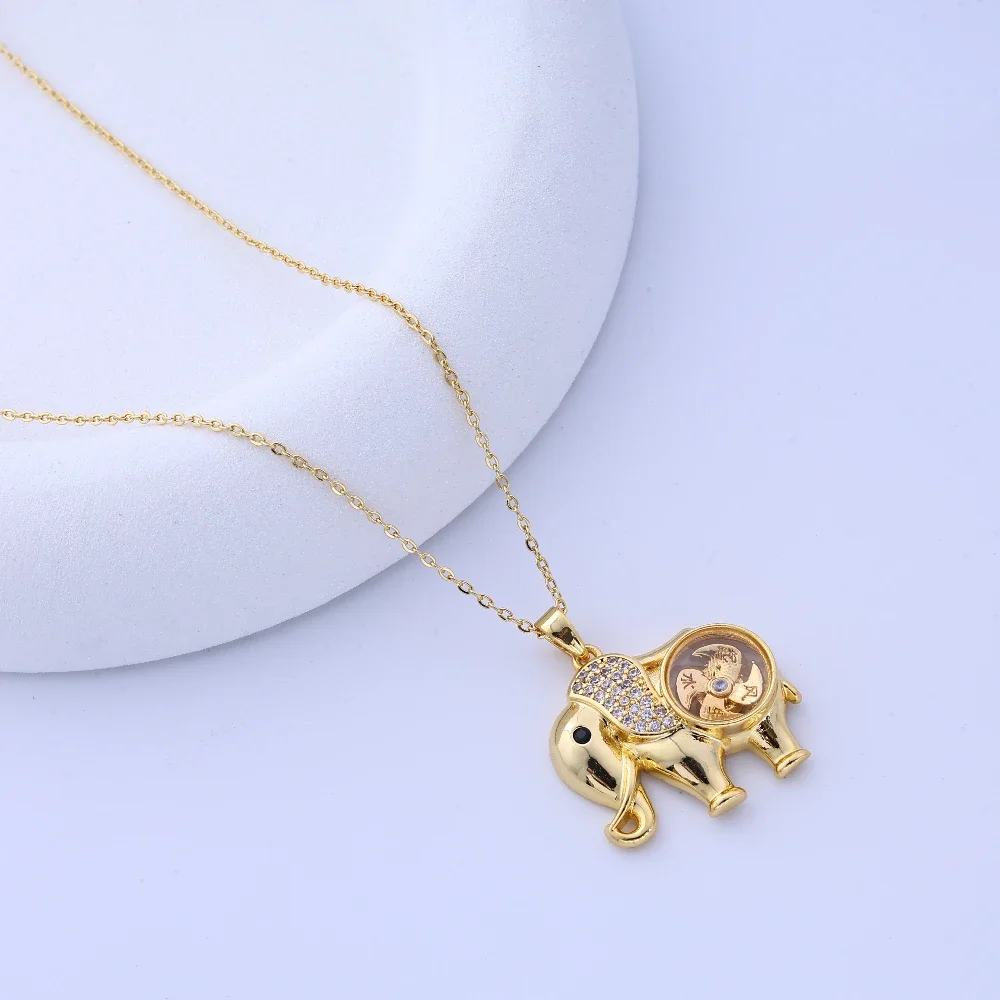 Collana girevole con diamanti intarsiati di ispirazione vintage, ciondolo gioielli unisex per la decorazione