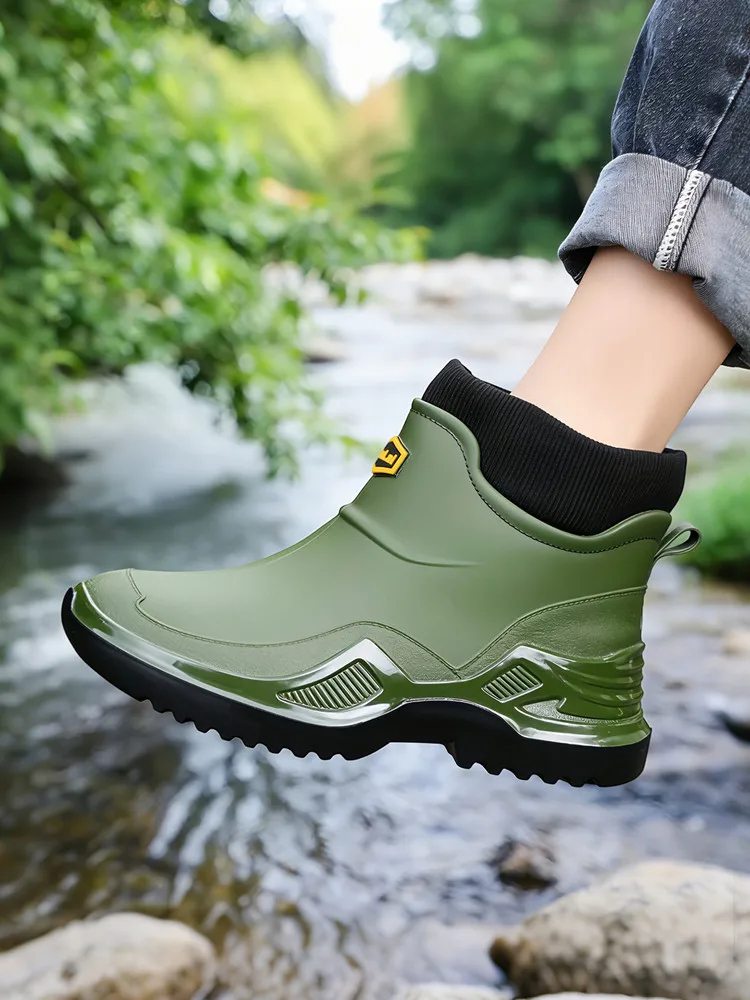 Winter Warme Plus Paar-Regenstiefel Wasserdichte Herren-Wasserschuhe Outdoor Herren-Gummischuhe Modische Angelstiefel Arbeitsstiefel – Detail 11