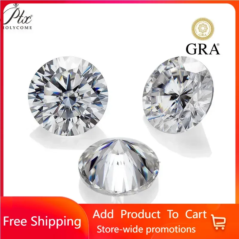 

Top Wholesale Cheapest Factory Prices Moissanite Loose Stone D Color VVS1 0.1-6ct 3EX Round Cut GRA Lab Grown Diamond Gemstones