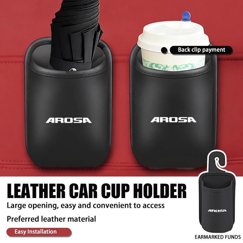 Leather Car Seat Door Water Cup Holder Hang Drink Storage Box For Seat FR Leon Ibiza Ateca Altea E-Racer Alhambra Toledo