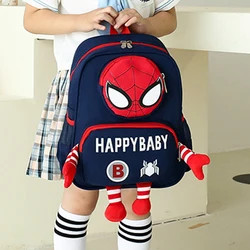 Spiderman Backpacks Super Heroes Student School Bag Cartoon 3d Stereo Kindergarten Backpack Children's Travel Bag Gift