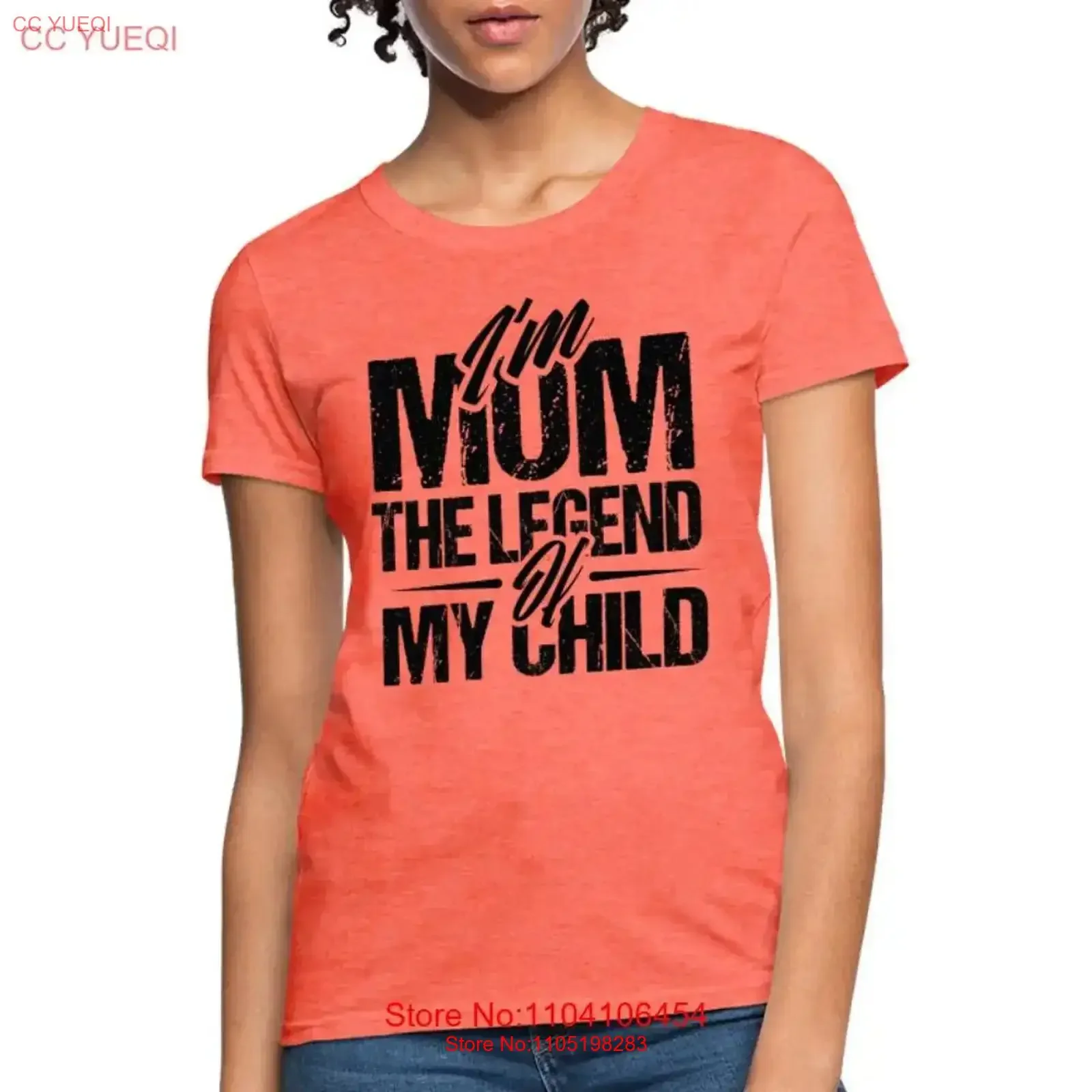 

Женская футболка I'm Mom The Legend Of My Child, винтажная стираная дизайнерская одежда, удобная стильная футболка унисекс с рисунком, мягкая мода