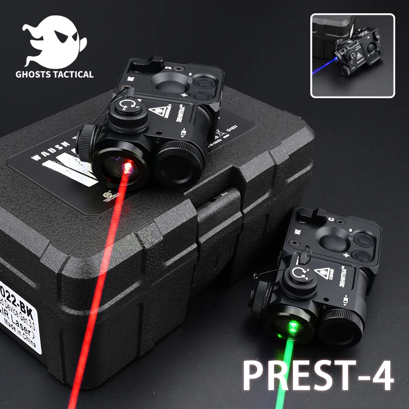 PERST-4 Aiming PEQ Green Blue IR Laser Strobe Airsoft Tactical Indicator Pointer Function Weapon lights hunting Gun Picatinny