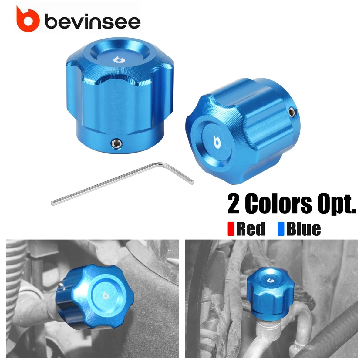 

BEVINSEE Car A/C Service Valve Cap Kit For BMW E90 E46 E92 E93 E91 E60 E83 E70 X5 X3 E87 E36 E84 For MINI R56 R53 AC Line Plug