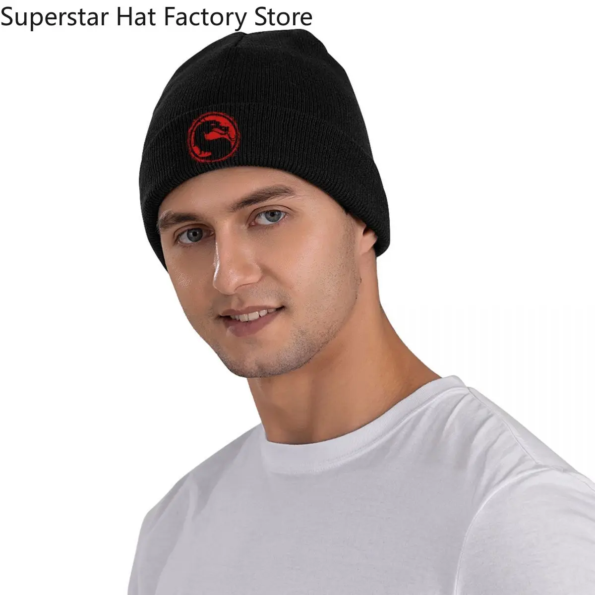 Mortal Kombat Splatters Hats Autumn Winter Beanies Ski Game Cap Men Women Acrylic Skullcap