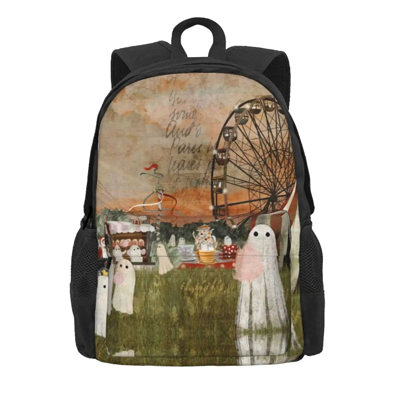 Ghost Fairground Hot Sale Schoolbag Backpack Fashion Bags Ghost Summer Fate Fairground Ferris Wheel Cotton Candy Teacup Ride