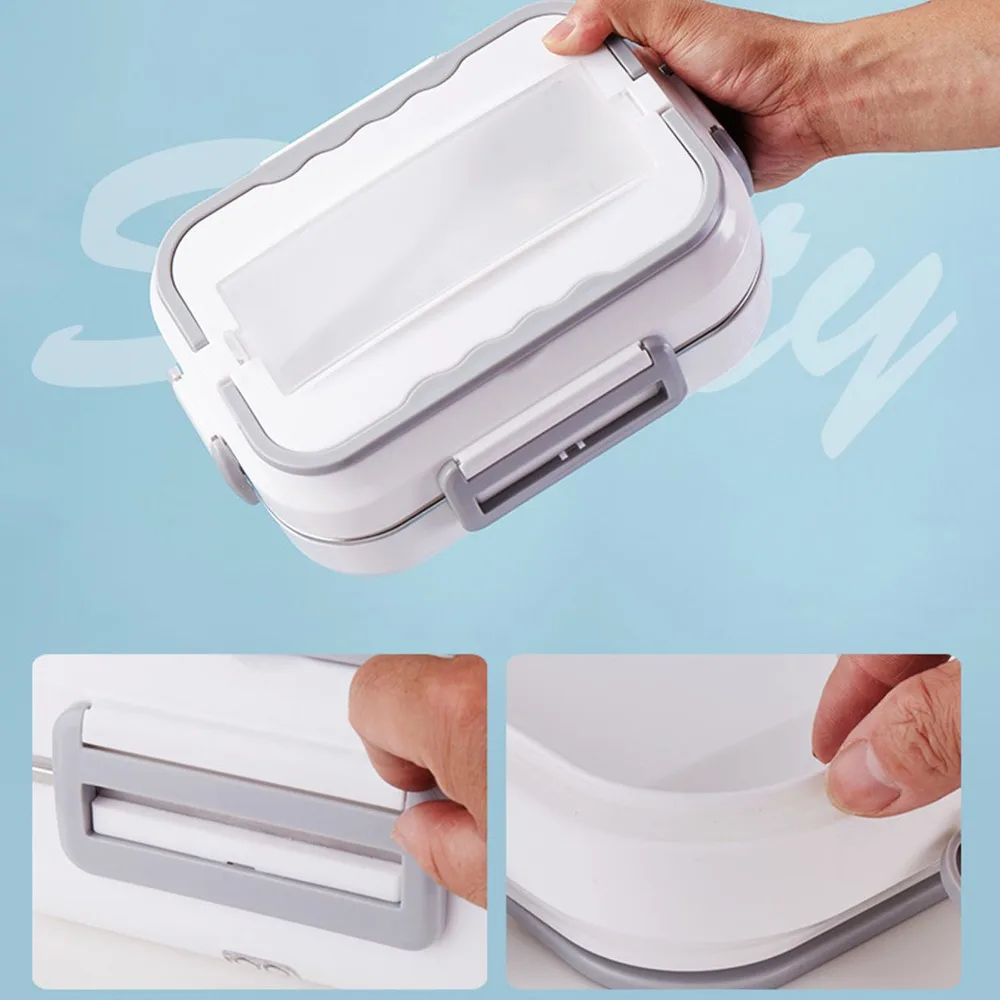 Practical 110V Electric Lunch Box 40W 1.5L Food Heater Heated Bento Box For Travel