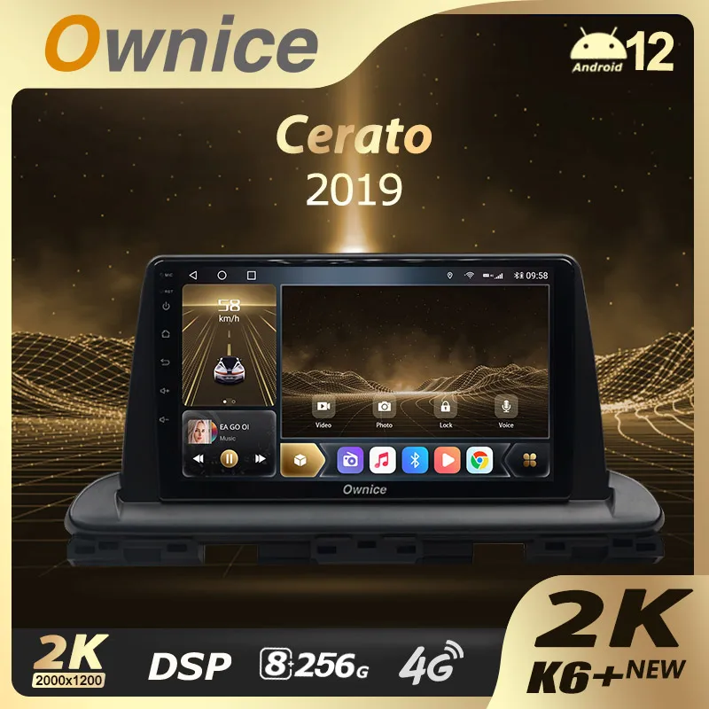 Ownice K6+ 2K for Kia Cerato 4 IV 2018 - 2021 Car Radio Multimedia Video Player Navigation Stereo GPS Android 12 No 2din 8+256G