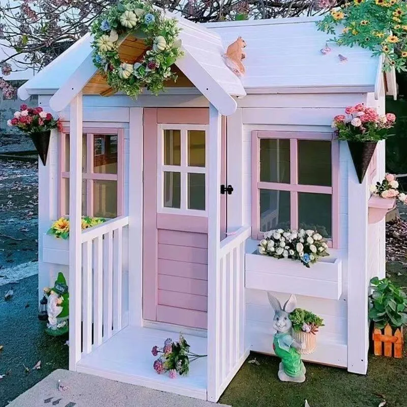 Wooden House Outdoor Assembly Courtyard Livable Small House Preservative Wood Storage Room Kiosk Mobile Locker