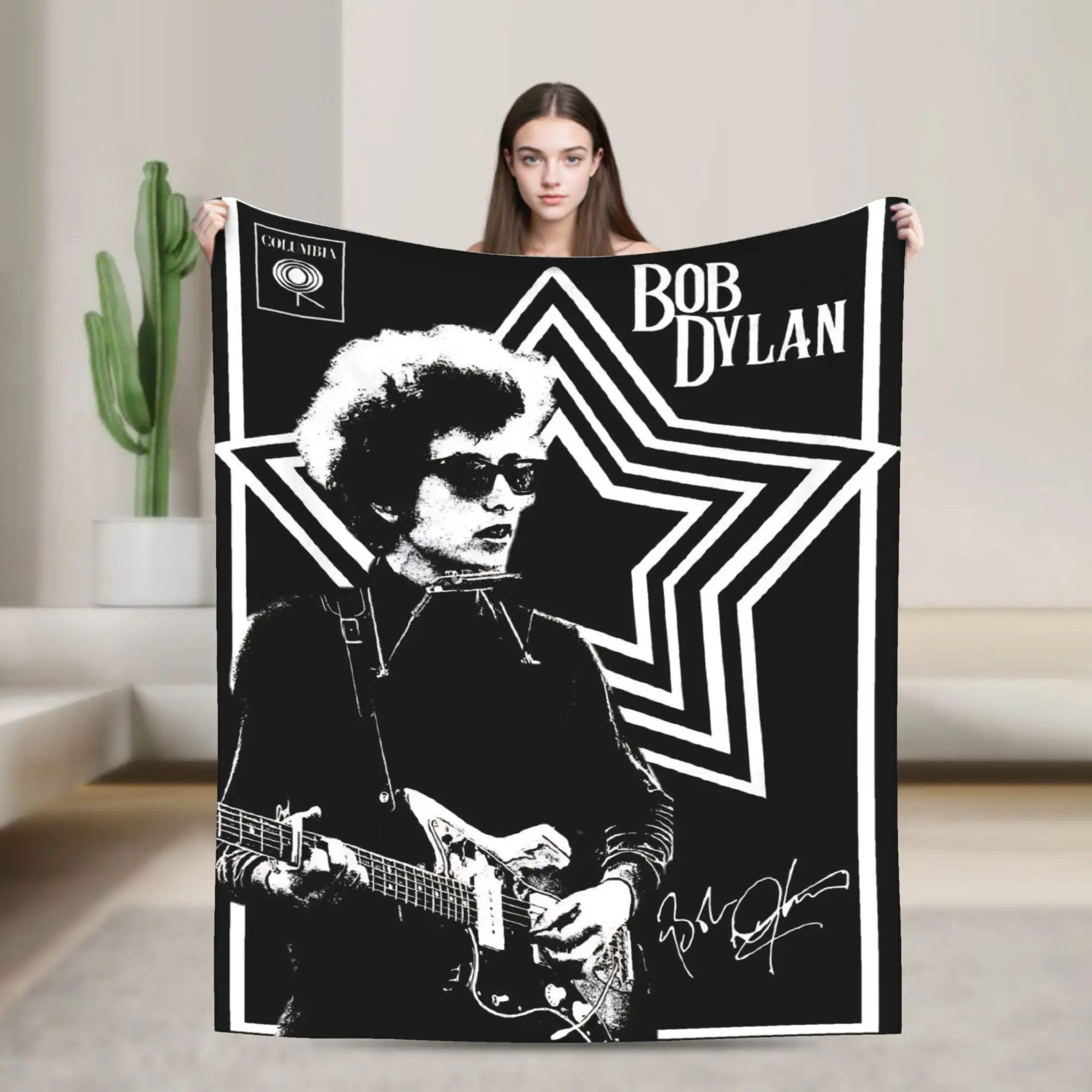 Bob Dylan Singer Blanket Super Soft Warm  Throw Blankets for Bed 50x60 Inch Multi-size Bedspreads