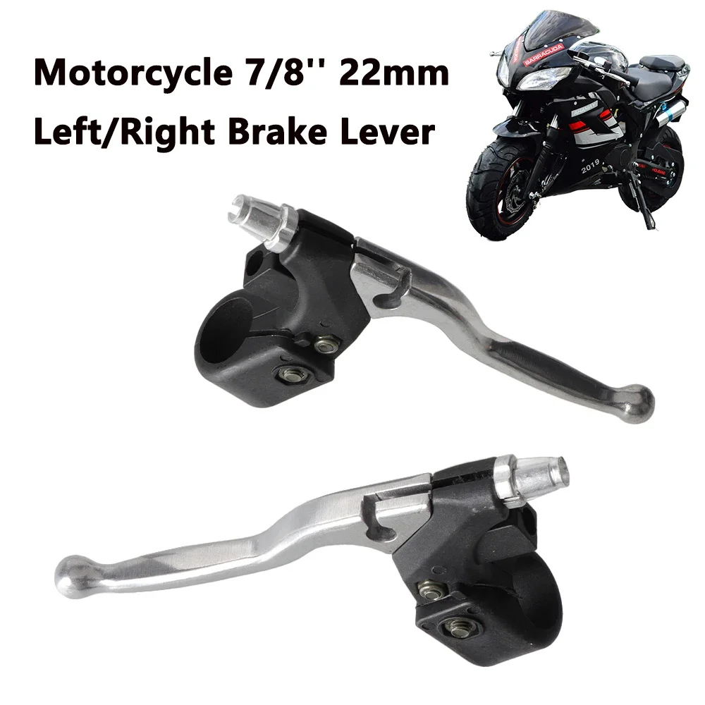 

1 pair Motorcycle 7/8'' 22mm Left/Right Brake Lever For 47cc 49cc 2 Stroke Mini Moto Pocket Dirt Bike ATV Quad Accessories