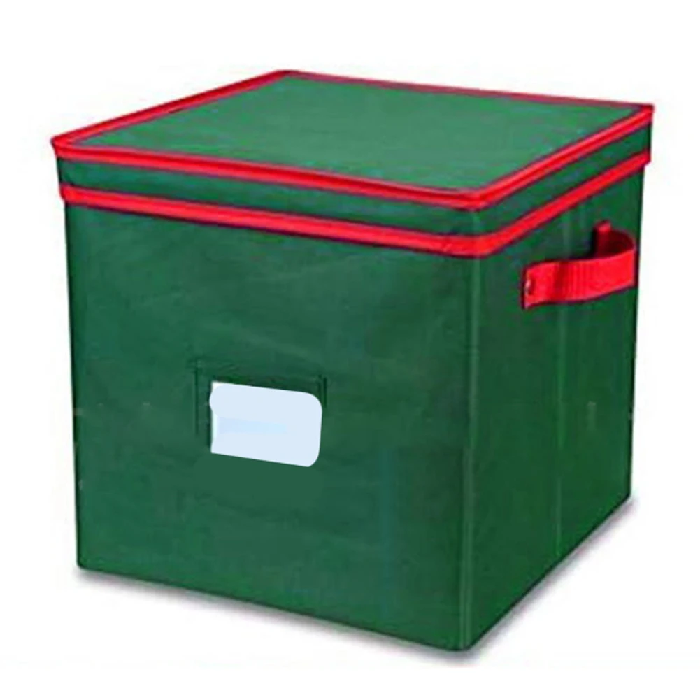 

Ящик для хранения рождественских украшений, изготовленный из прочного полиэстера Оксфорд вмещает до 64, праздничные украшения, декоративные шары