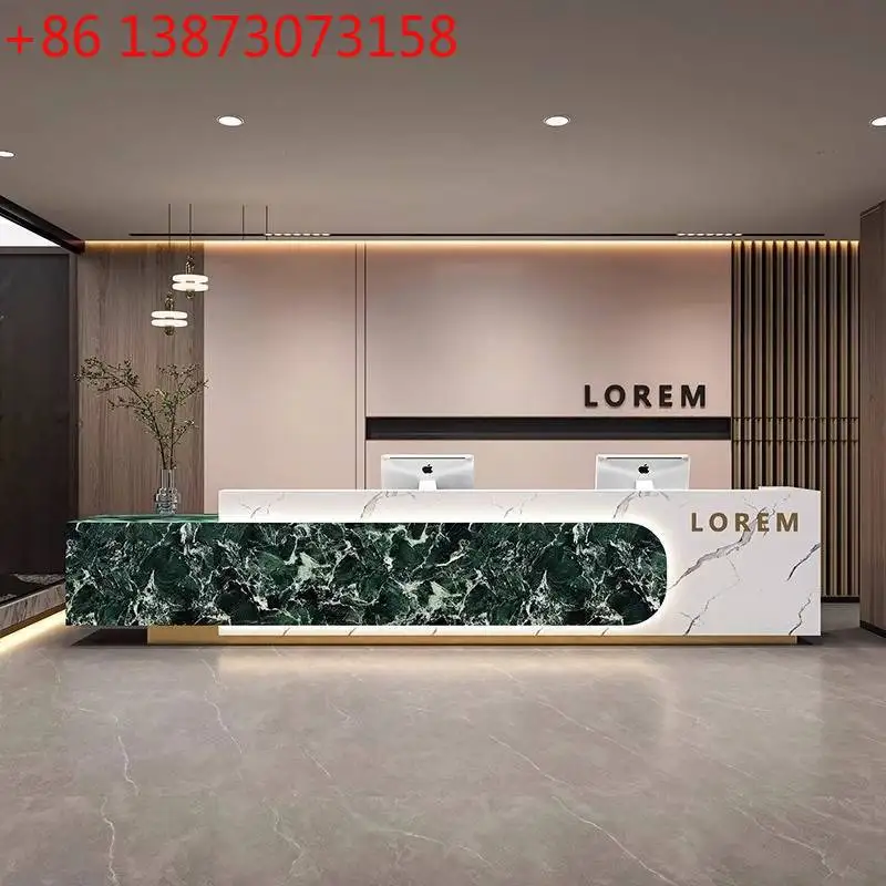 

Black Brown Reception Desks Gold Hotels Wood Corner Modern Reception Desks Luxury Classic Mostrador Recepcion Office Furniture