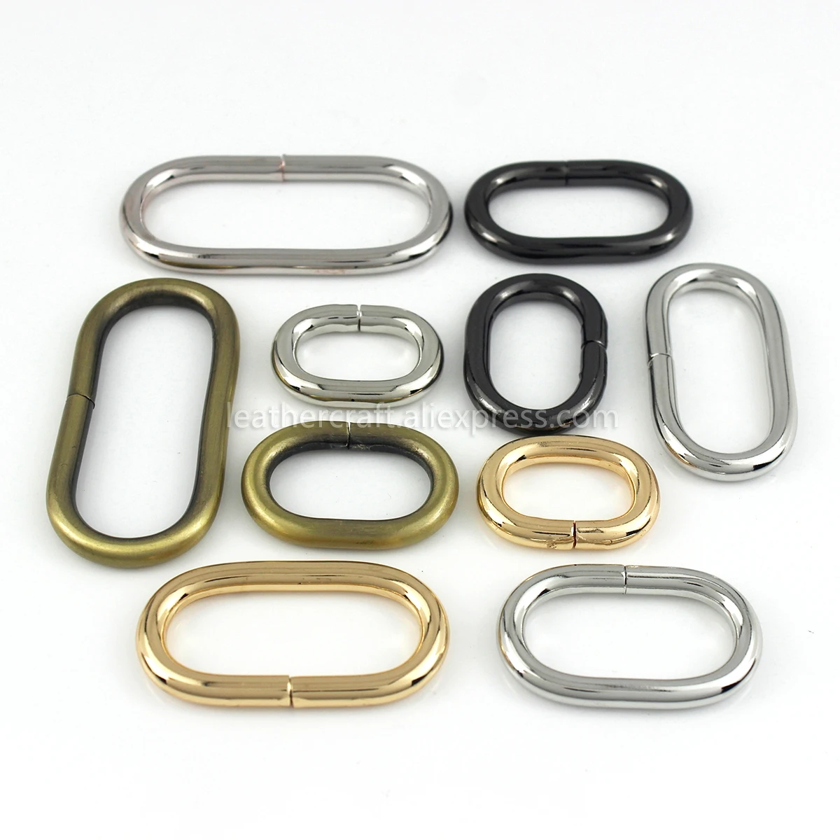 1pcs Metal Oval ring Buckle Loops for Webbing Leather Craft Bag Strap Belt Buckle Garment DIY Accessory 20/25/31/38/50mm