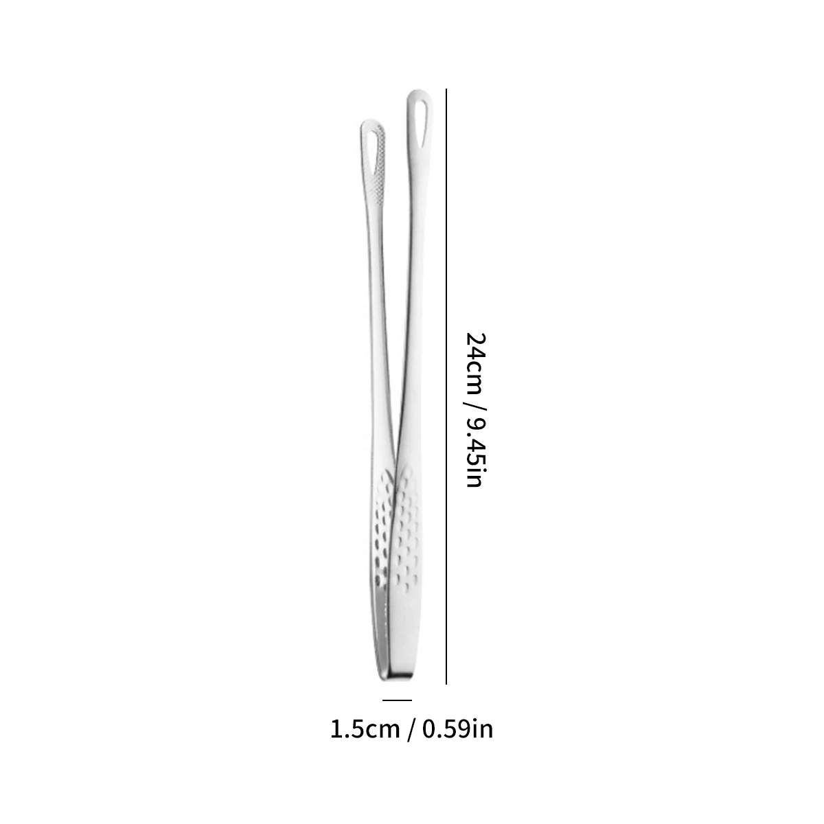 WORTHBUY 304 roestvrijstalen voedseltang met lange steel antislip barbecuetang steaktang keukengadgets accessoires kookgereedschap