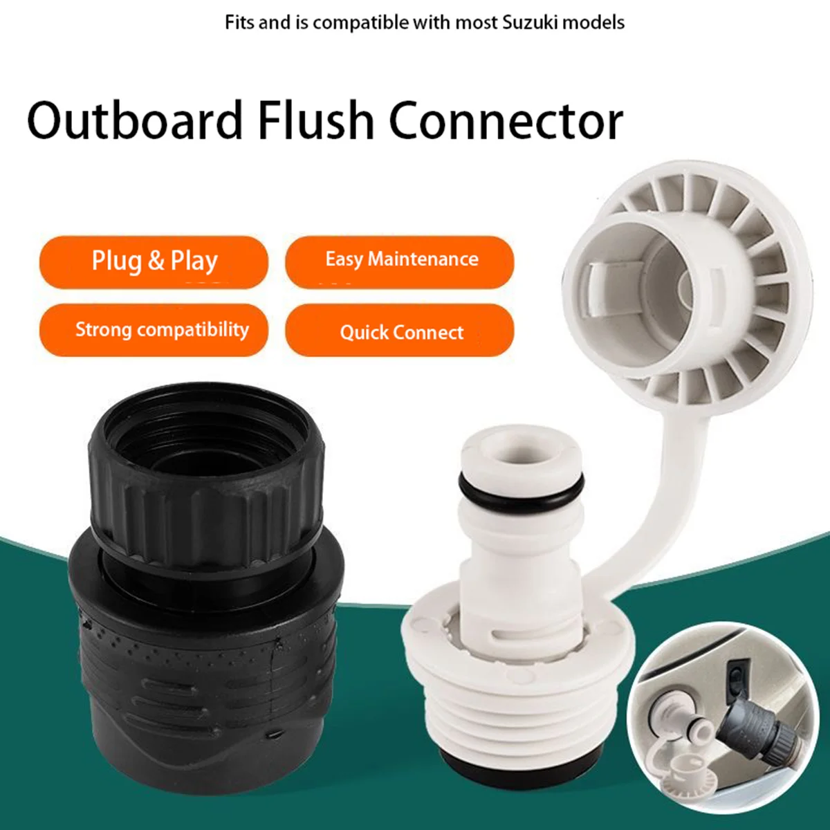 Kit adaptador de enjuague de conexión rápida para motor fueraborda de yate, compatible con el juego de limpieza de motores Yamaha