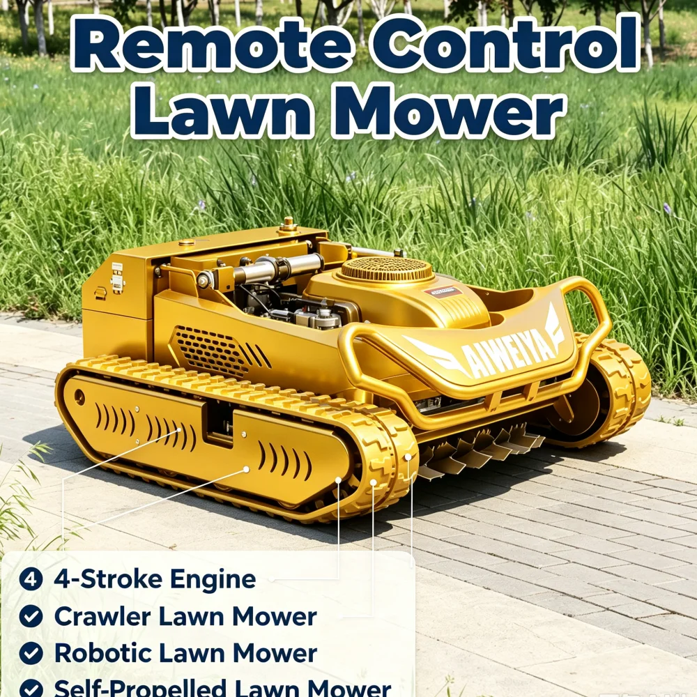 Customized Factory Direct Gas Grass Cutting Machine Remote Control Lawn Mower For Backyard Lawn Small Orchard