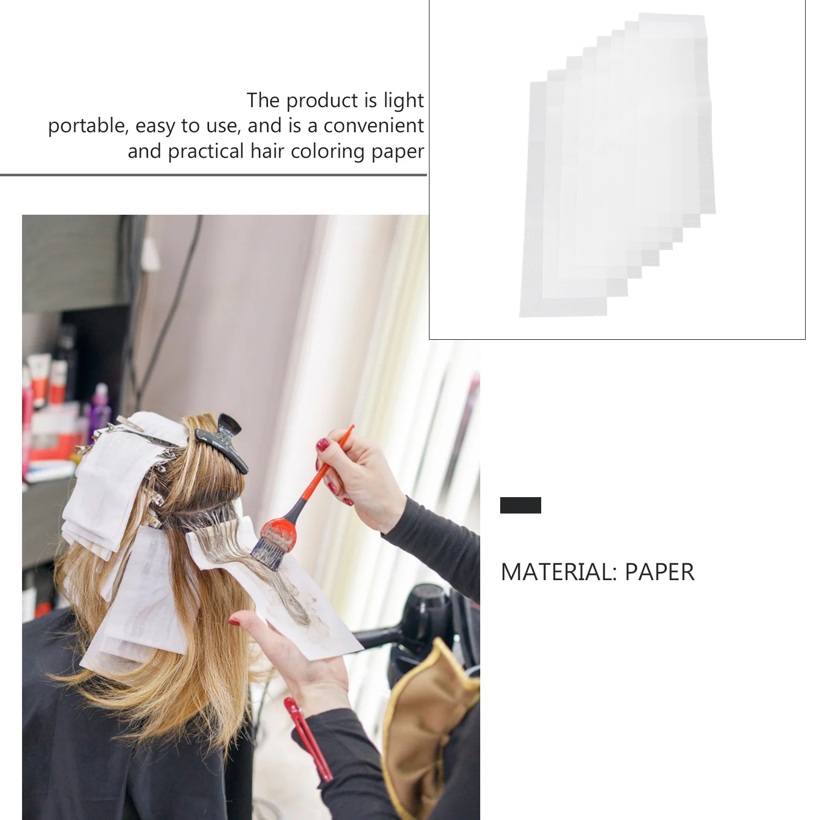 

Hair Coloring Paper Professional Dyeing Separating Sheet For Lightening Process Barber Salon Tool Diy Hair Tint Paper