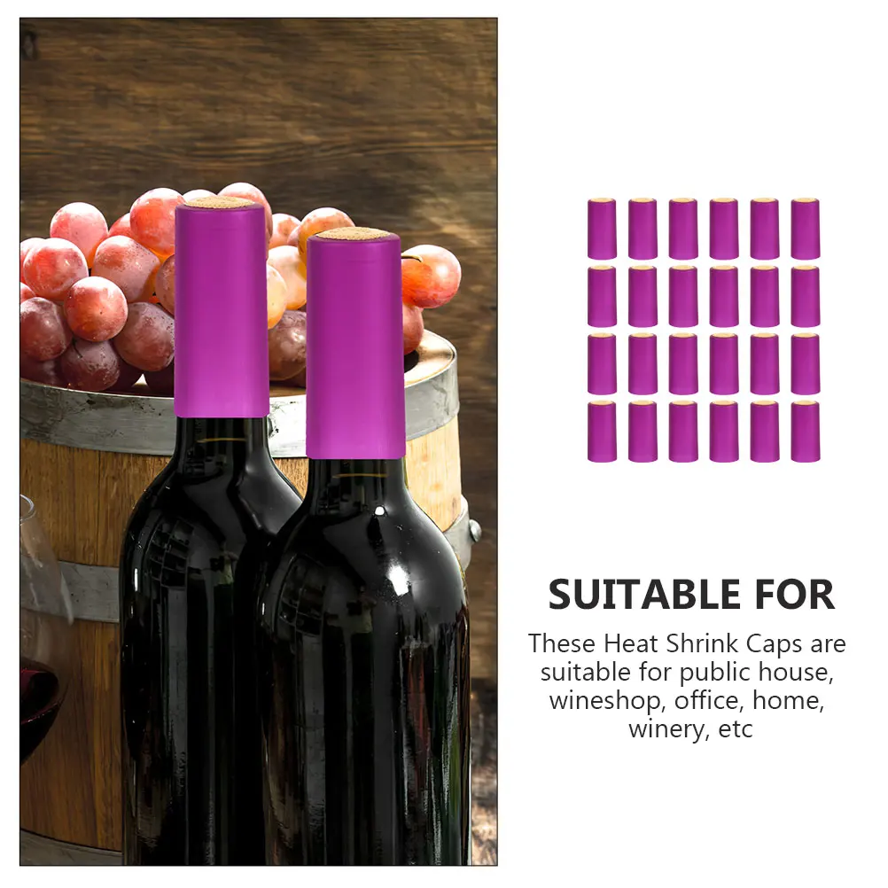 

Bottle Covers Glue Cap Stopper Heat Shrink Capsule Rosy Pvc Sleeves Capsules