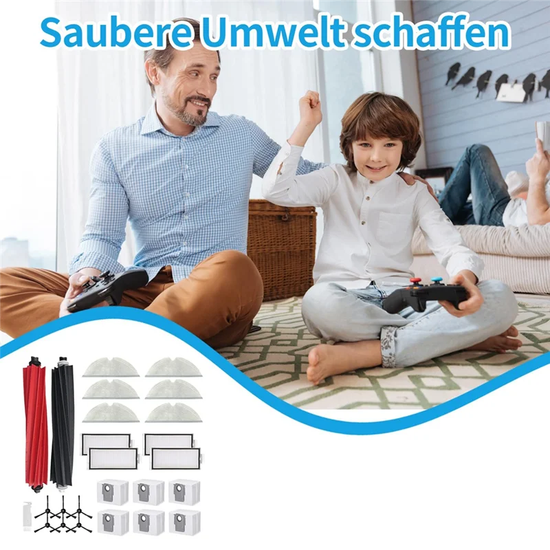 Набор аксессуаров ABNG для пылесоса Roborock Q8 Max+/Q8 Max/Q5 Pro+/Q5 Pro, основная боковая щетка HEPA-фильтры