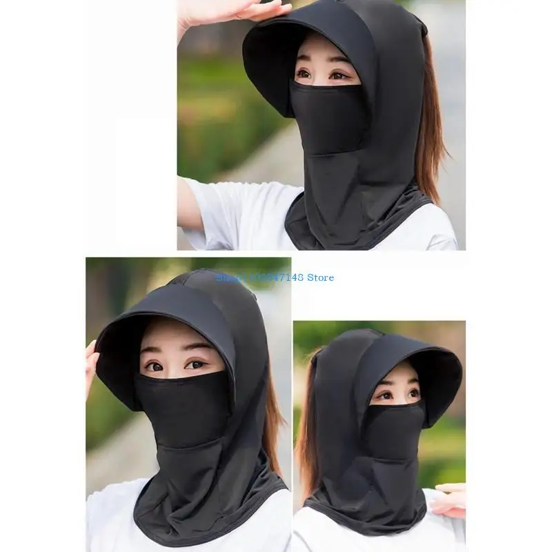 P88B Classy Foldable Ponytail Summer Hat Sunscreen for Fishing Climbing