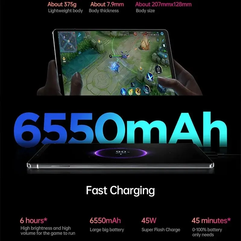 Firmware global Lenovo LEGION Y700 Snapdragon 870 Esports 8,8 polegadas 6550mAh 45W Carregando 2560*1600 Tablet Android