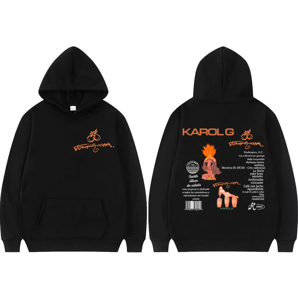 

Singer Karol G Tropicoqueta 2025 New Album Hoodie Men Women Clothing Hip Hop Pop Music Sweatshirt High Quality Fashion Pullovers