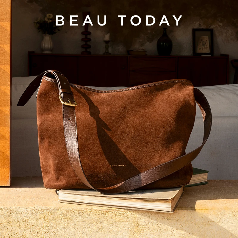 

BEAUTODAY сумки на плечо женские из коровьей замши большой вместимости однотонные женские сумки через плечо ручной работы 62143
