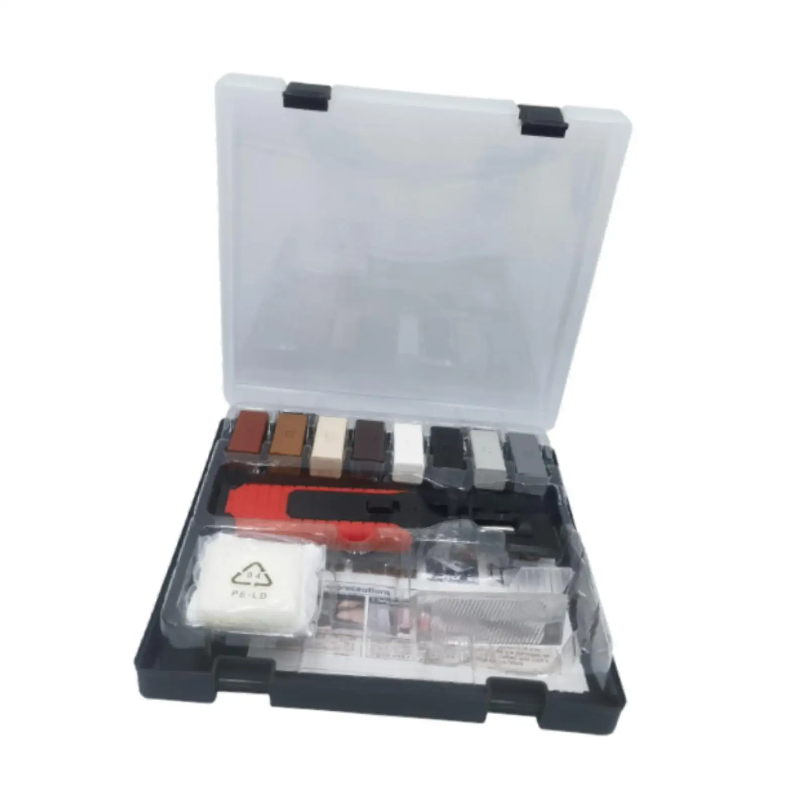 Kit de reparo de laminado com estojo portátil, conjunto de ferramentas de reparo de arranhões de chão para rachaduras, furos, acessório de reparo doméstico