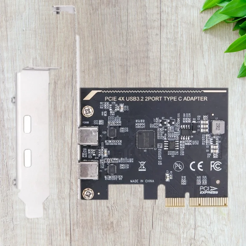 

НОВАЯ карта USB C PCIE PCI Express X4 на 2 порта типа C USB 3.2 Gen2 10 Гбит/с Плата расширения Riser ASM1142 Чип поддерживает Windows/Linux