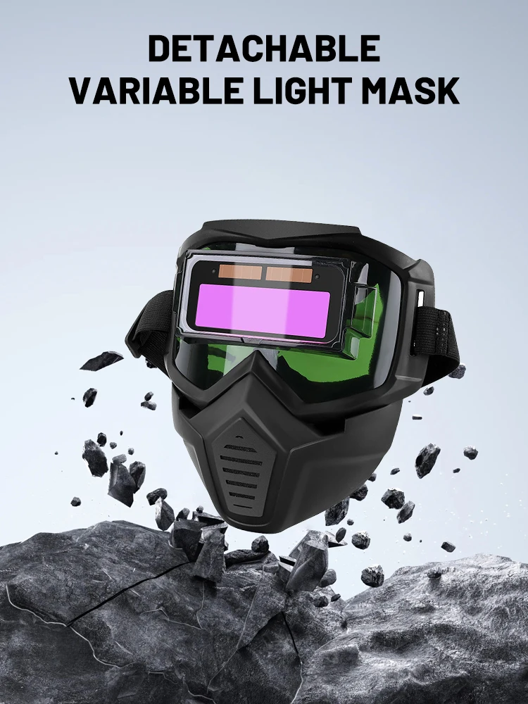 

Head-mounted Professional Automatic Welding Mask Goggles Light Filter Anti-glare Welding Helmet Equipment Protective Mask