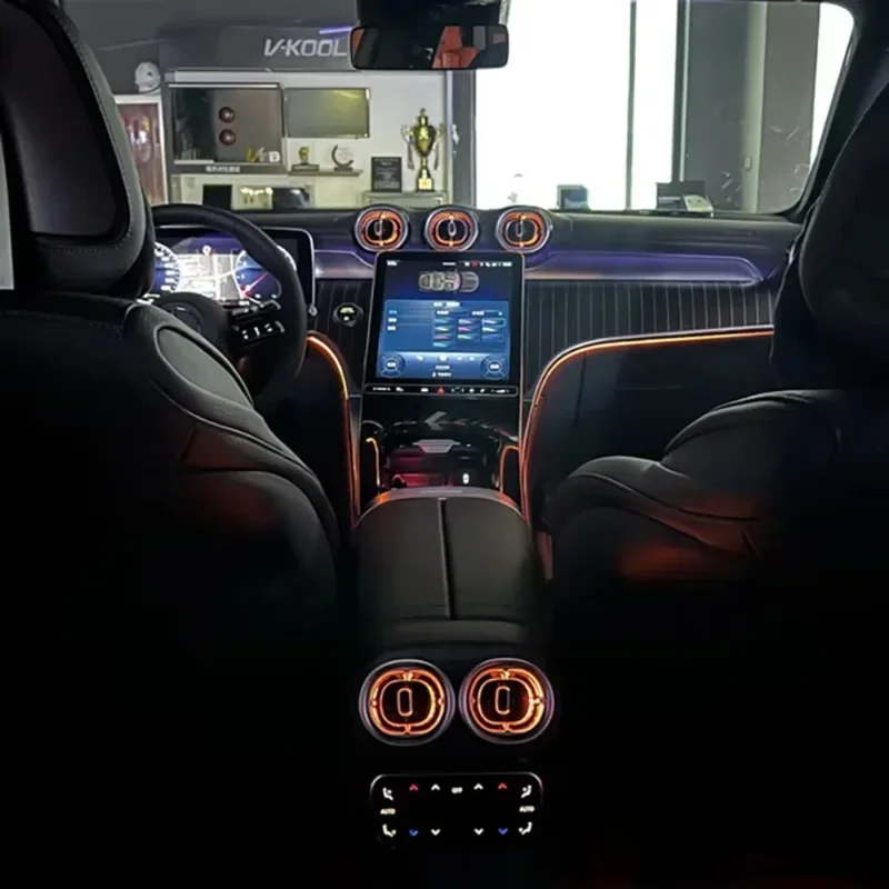لمرسيدس بنز C/GLC-class W206 X254 GLC300 GLC350 فتحة تكييف الهواء الخلفية 64 لون LED التوربينات الضوء المحيط #6