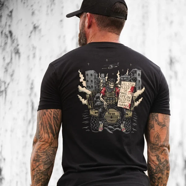 Mercenary   Outdoor Sports Hardman Military Tactical Casual T-shirt Luxury Brand Men's and Women's Top