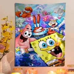 Anime S-SpongeBob S-SquarePants Colorful Tapestry Wall Hanging Bohemian Wall Tapestries Mandala Wall Hanging Sheets