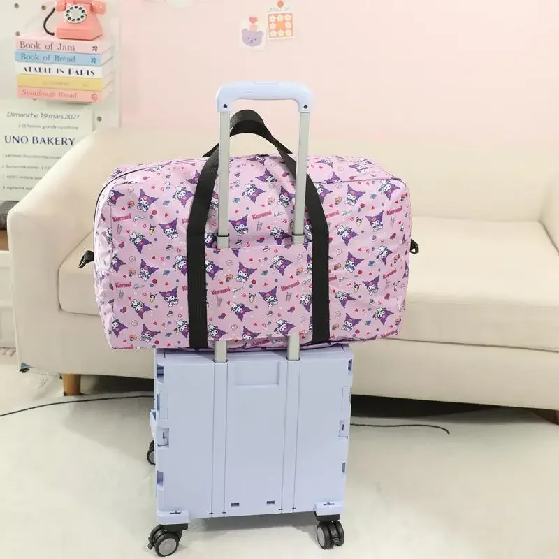 

Дорожная сумка Hello Kitty Kuromi, складная аккуратная сумка для хранения одежды Cinnamoroll, сумки из ткани Оксфорд для женщин и девочек, подарок