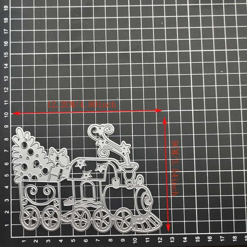 Christmas Gift Train DIY Metal Cutting Dies Stencil Scrapbook Album Stamp Paper Card Embossing Decor Craft Knife Mould