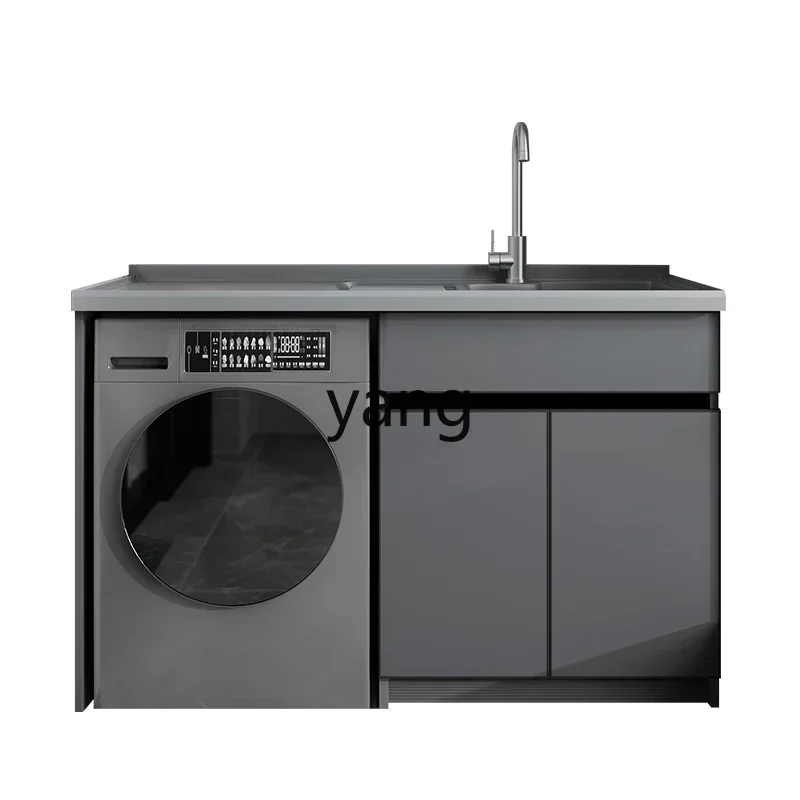LH  Space Aluminum Balcony Cabinet Laundry Washbasin Integrated Washer Dryer