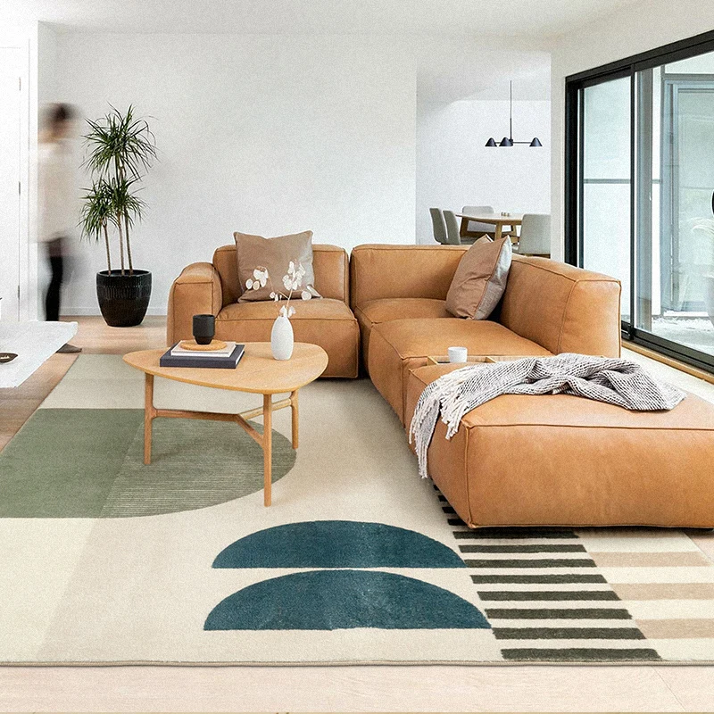 Home Plush Washable Mat Modern Minimalist Carpets for Living Room Fluffy Soft Lounge Rug Nordic Bedroom Decor Geometric Carpet