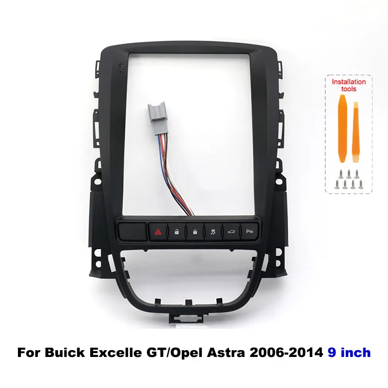 

9 Inch Car Radio Fascia Frame Panel for Buick Excelle GT Opel Astra 2006-2014 Dashboard Trim Kit with Button Cable