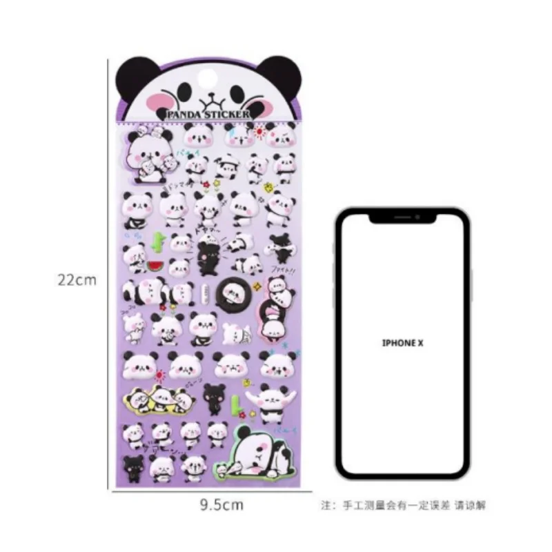 4PCs Cute 3D Panda Stickers Cartoon Animals Children’s Reward Stickers Handmade Decoration Photo Album Diary DIY Baby Stickers