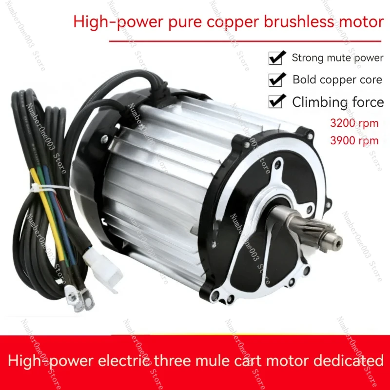 1500W 1800W Electric Tricycle 48V 60V 72V 3200RPM 3900RPM High Speed Brushless DC Differential Motor